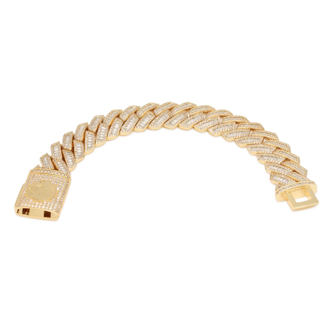 18MM ICED DIAMOND CUT BAGUETTE MIAMI CUBAN BRACELET