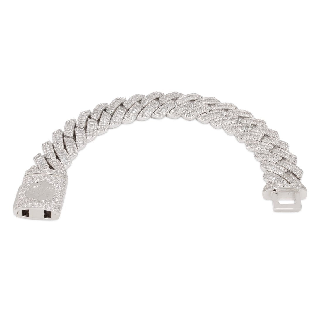 18MM ICED DIAMOND CUT BAGUETTE MIAMI CUBAN BRACELET