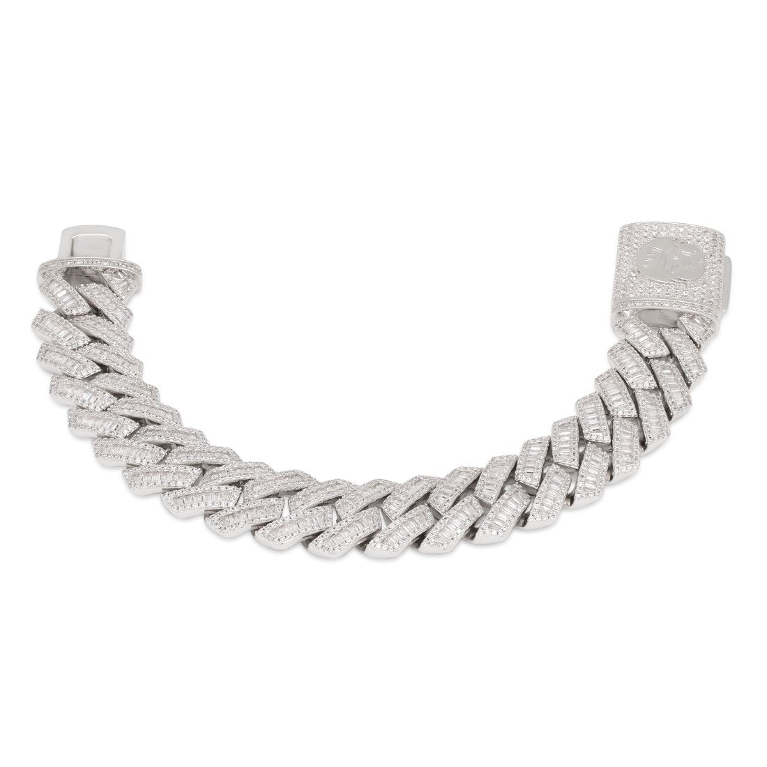 18MM ICED DIAMOND CUT BAGUETTE MIAMI CUBAN BRACELET